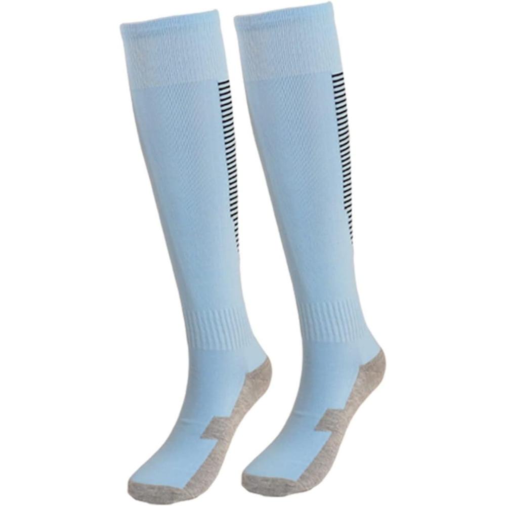 image:imageChaussettes de Sport for Hommes Running Chaussettes Compression Femmes Respirantes Femmes vlo extrieur Bas de Football de BasketballSky Blue
