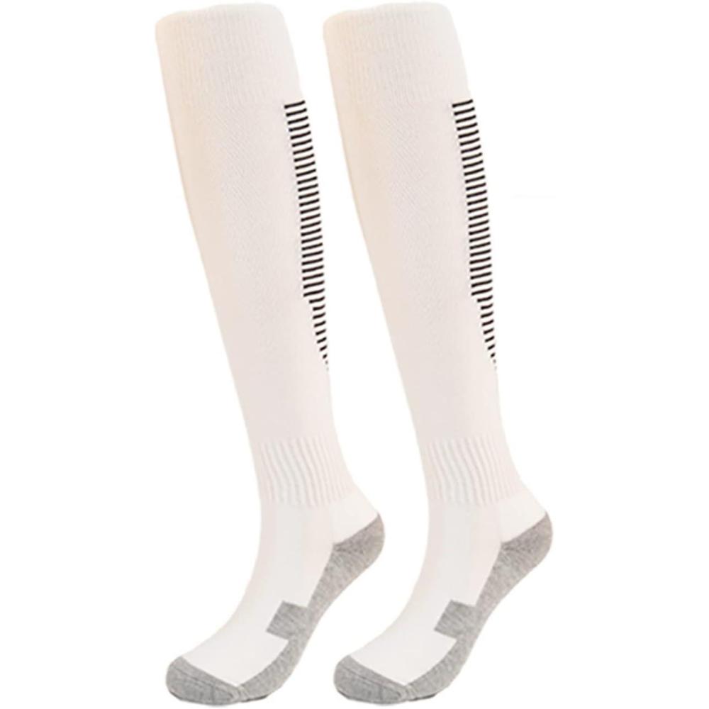 image:imageChaussettes de Sport for Hommes Running Chaussettes Compression Femmes Respirantes Femmes vlo extrieur Bas de Football de BasketballWhite 1