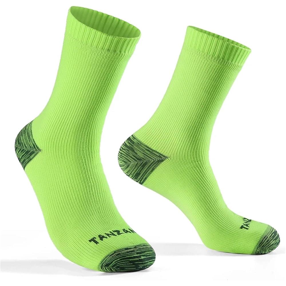 image:imageChaussettes impermables for Hommes randonne quitation Ski Cyclisme Camping pche Sport Neige Chaussettes Thermiques Chaudes dhiver membranes PORELLEJBL001Green