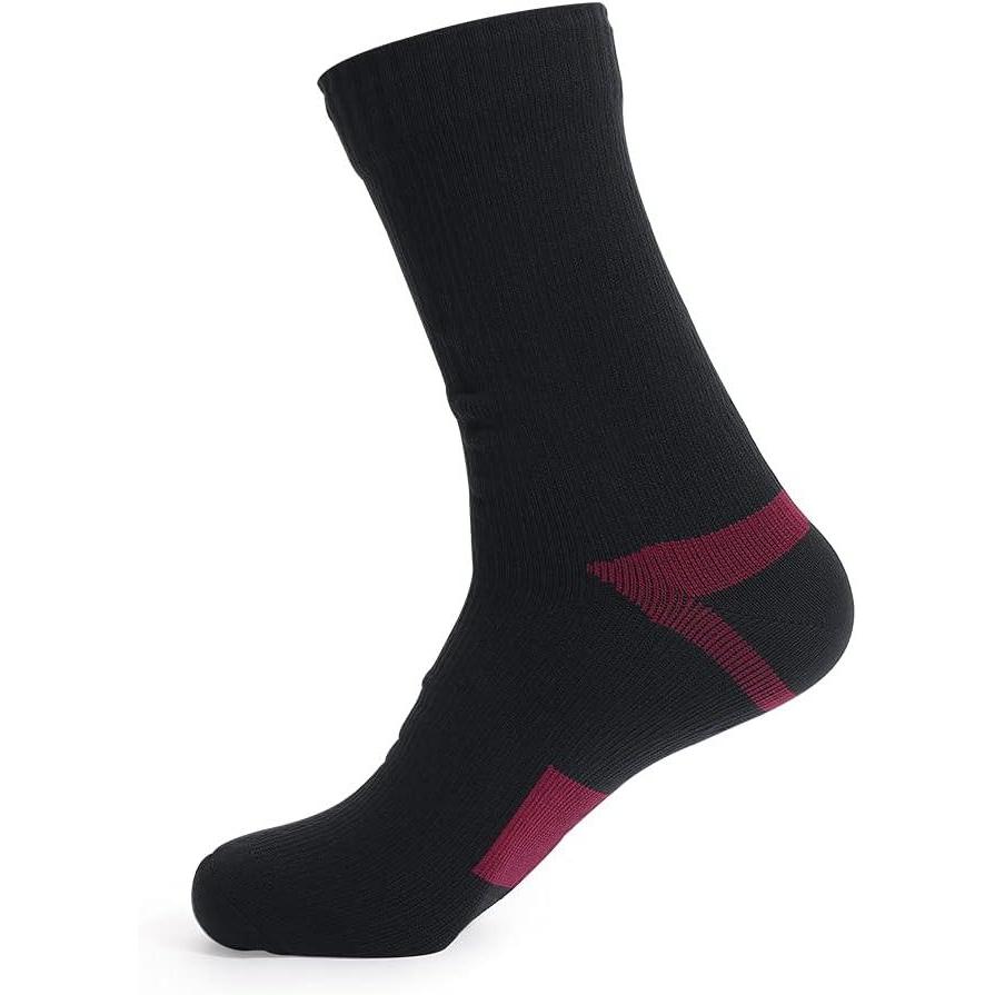 image:imageChaussettes impermables pour homme et femme pour les activits de plein air 100 impermables respirantes coupevent parfaites pour le cyclisme la randonne laviron la pche leRouge