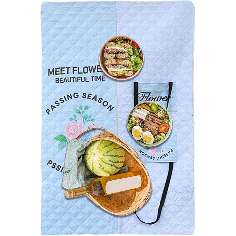 image:imageCouverture de piquenique impermable multifonction et pliable avec fermeture clair  Schage rapide et facile  nettoyer Accessoires pour la maison et la cuisine pour les sorties en camping