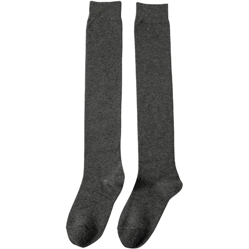 image:imageFemmes Hiver Paississement Chaud Longueur Moyenne Sur Les Chaussettes Genou Garder Chaussette Haute Le LGer Coton Rigolotes Enfant Chaussettes Paillettes Femmes Sans Elastique Dim AntiGris