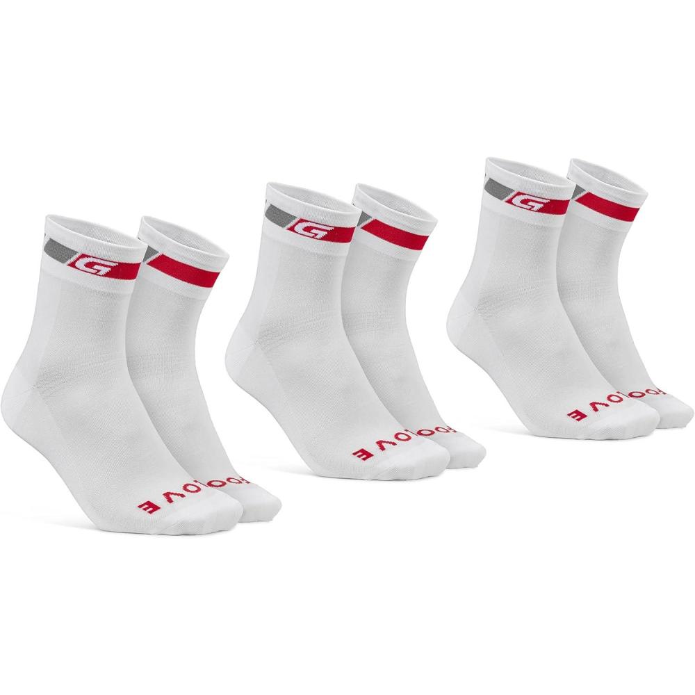 image:imageGripGrab Chaussettes t de Cyclisme Coupe Classic Regular Lot de 1 et 3 Paires de Chaussettes Vlo de Course VTTBlanc 3 Paires