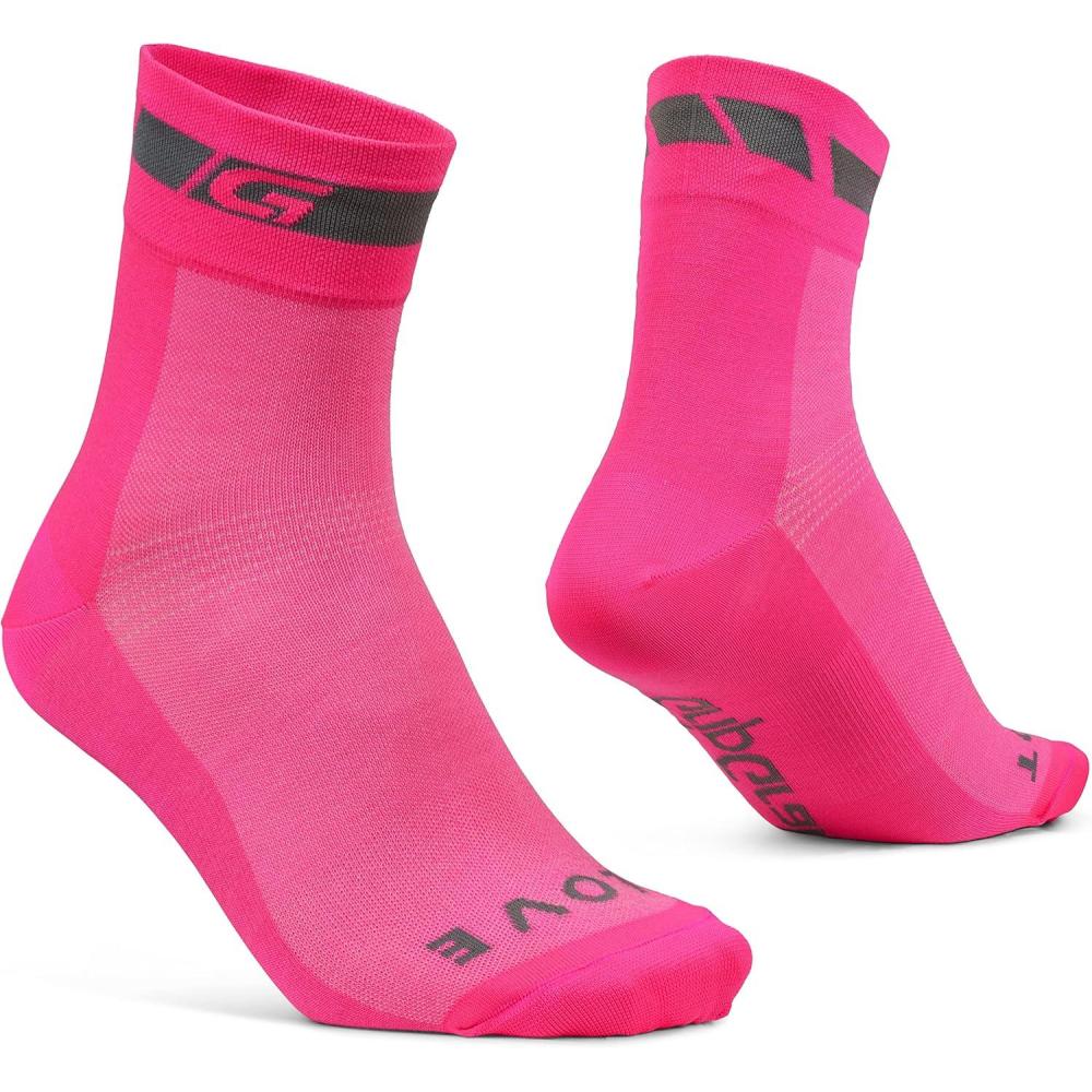image:imageGripGrab Chaussettes t de Cyclisme Coupe Classic Regular Lot de 1 et 3 Paires de Chaussettes Vlo de Course VTTRose Fluo