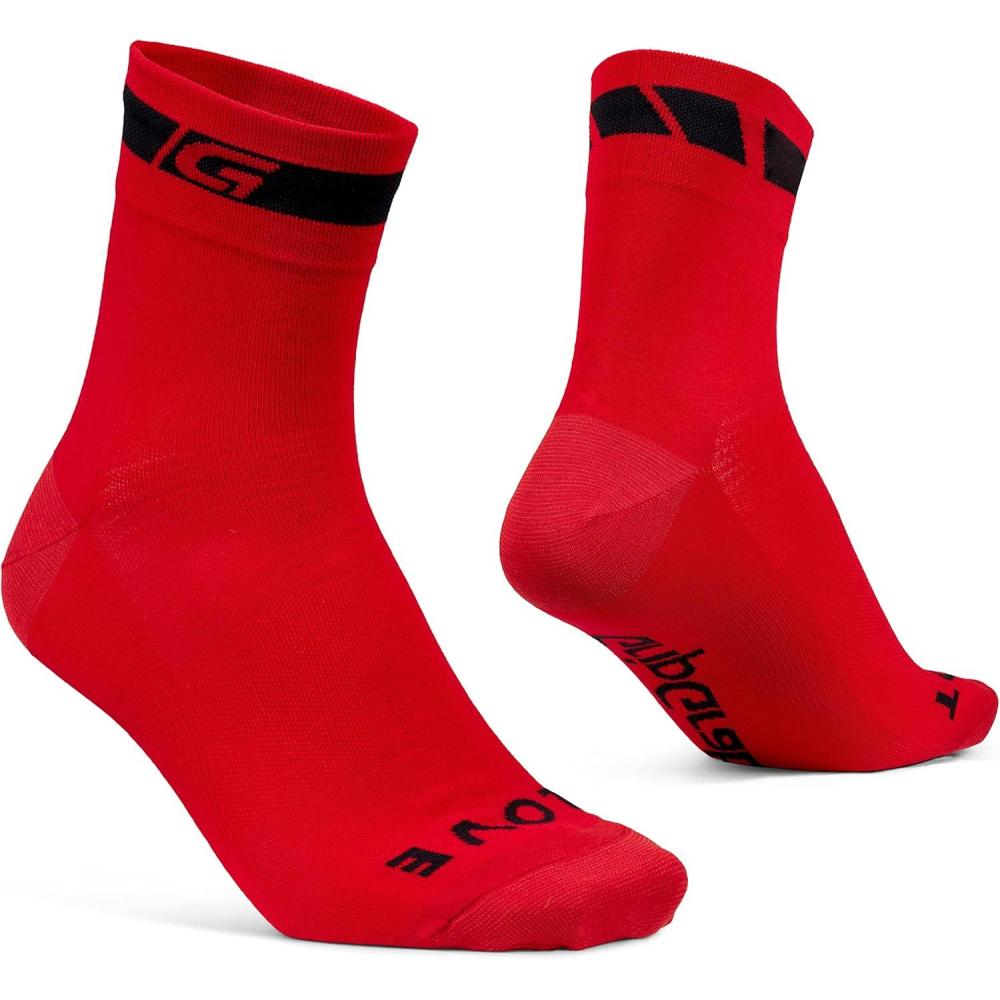image:imageGripGrab Chaussettes t de Cyclisme Coupe Classic Regular Lot de 1 et 3 Paires de Chaussettes Vlo de Course VTTRouge  1 Paire