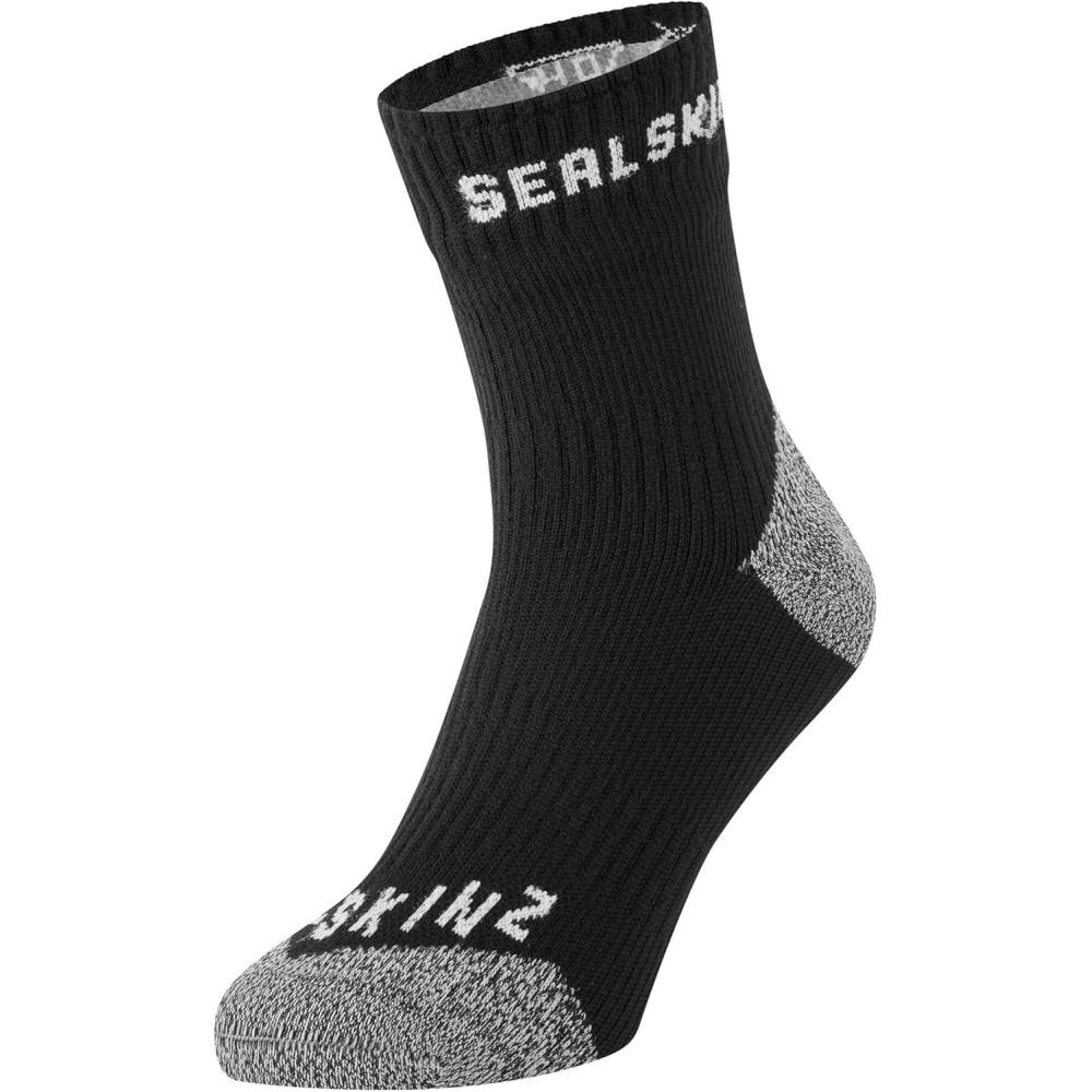 image:imageSEALSKINZ Dunton Waterproof All Weather Ankle Length Sock with Hydrostop Chaussettes impermables Toutes Saisons Jaune Fluo S MixteNoir