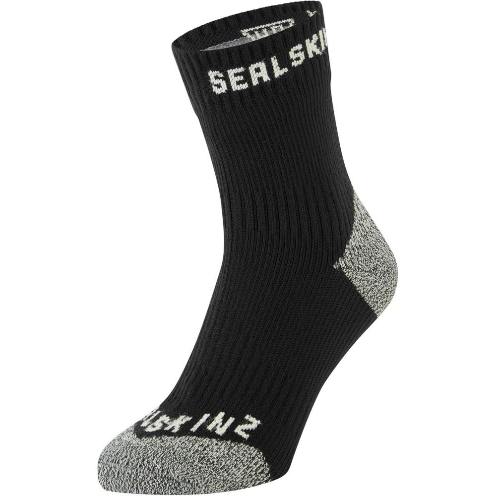 image:imageSEALSKINZ Dunton Waterproof All Weather Ankle Length Sock with Hydrostop Chaussettes impermables Toutes Saisons Jaune Fluo S Mixtejaune fluo