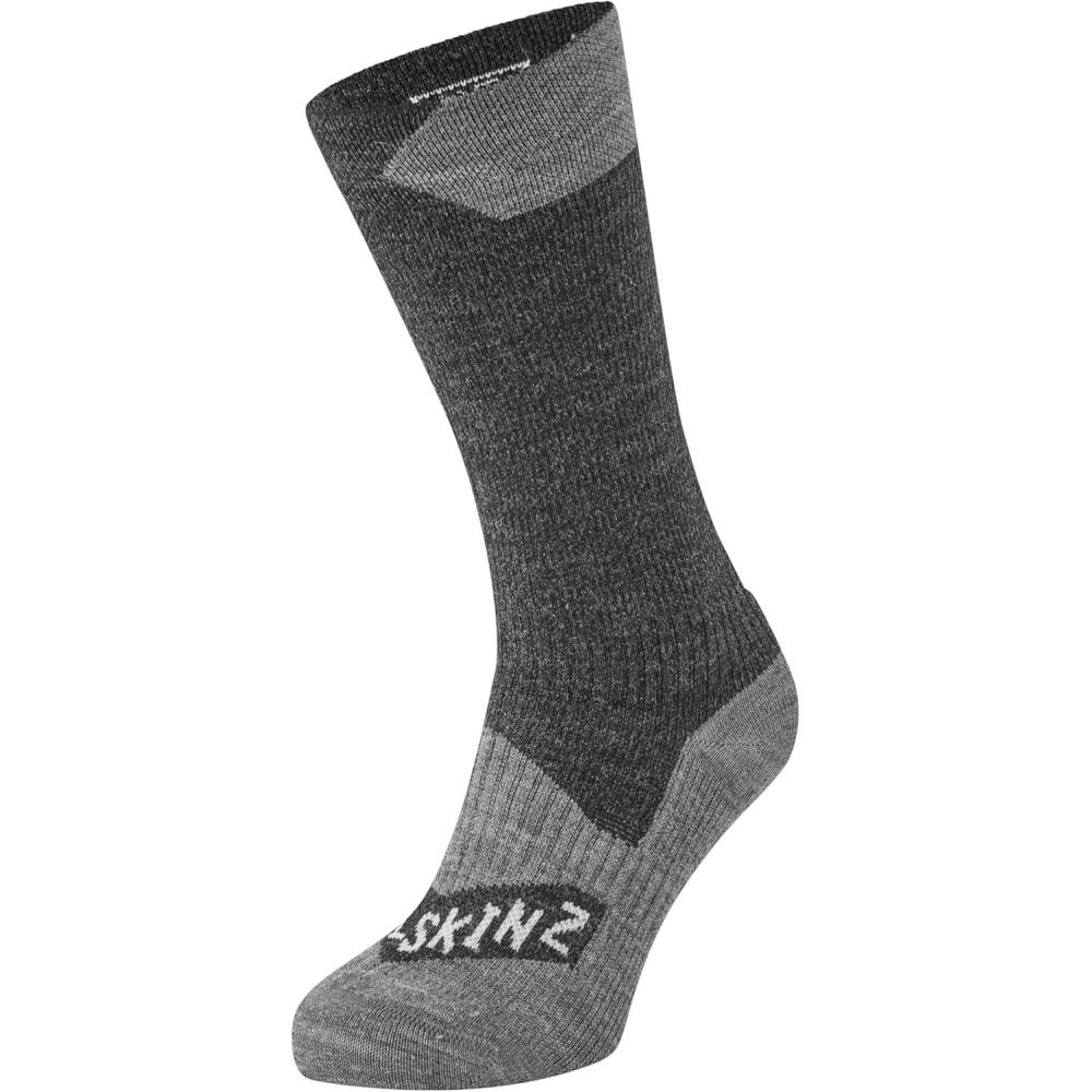 image:imageSEALSKINZ unisexe chaussette impermable de taille moyenneNoirgris