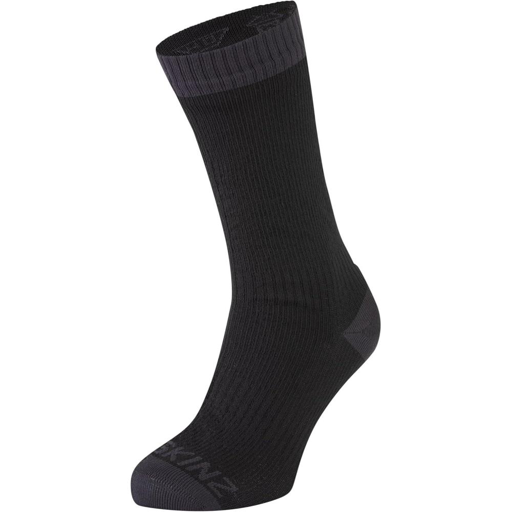 image:imageSealskinz chaussette impermable de taille moyenne pour le temps chaud  noirgris SBlackGrey