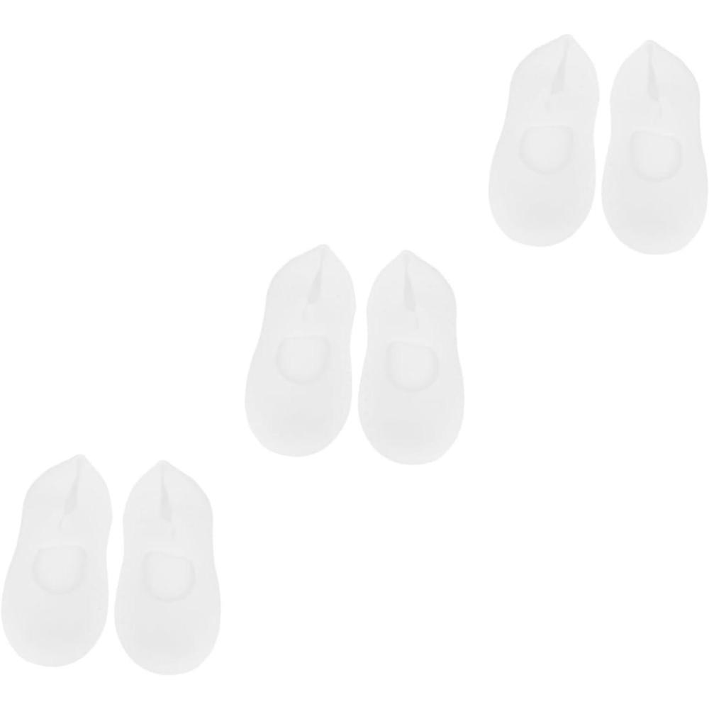 image:imageVANZACK Chaussettes de Bateau lastiques Chaussette Piscine Chaussette de Piscine Chaussures de Plage Chaussettes de Bateau impermables Cajon Chaussettes impermables Blancheblancx3pcs