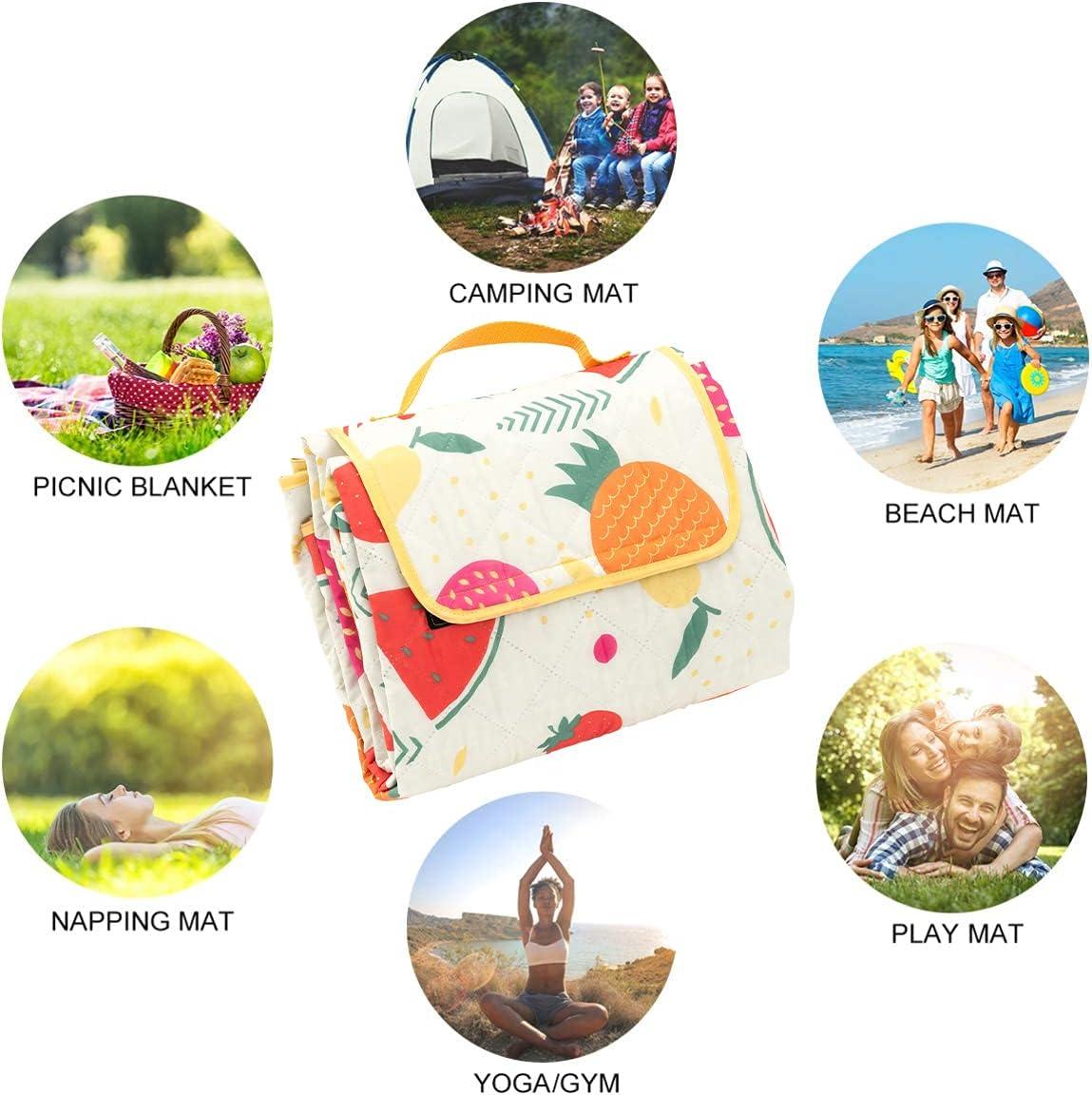 image:imageCouverture de camping en plein air couverture impermable et antisable portable et pliable tapis extra large avec dos impermable idale pour le camping lextrieur les voyages la