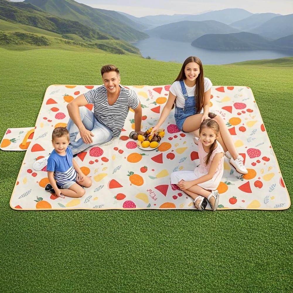 image:imageCouverture de camping en plein air couverture impermable et antisable portable et pliable tapis extra large avec dos impermable idale pour le camping lextrieur les voyages la