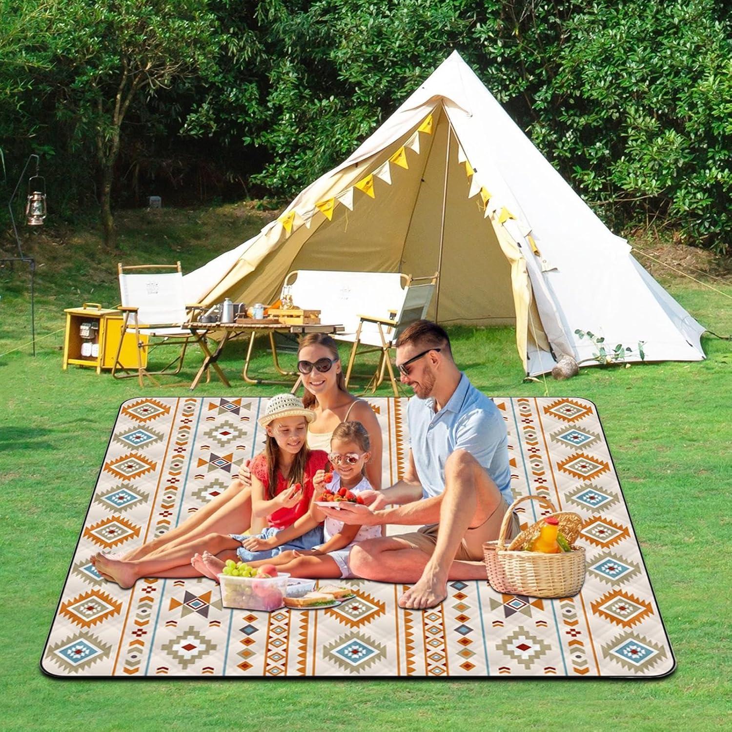image:imageCouverture de piquenique pliable Couverture de piquenique impermable Antihumidit rsistant aux intempries Schage rapide Lavable Tapis pour camping randonne voyage activits de