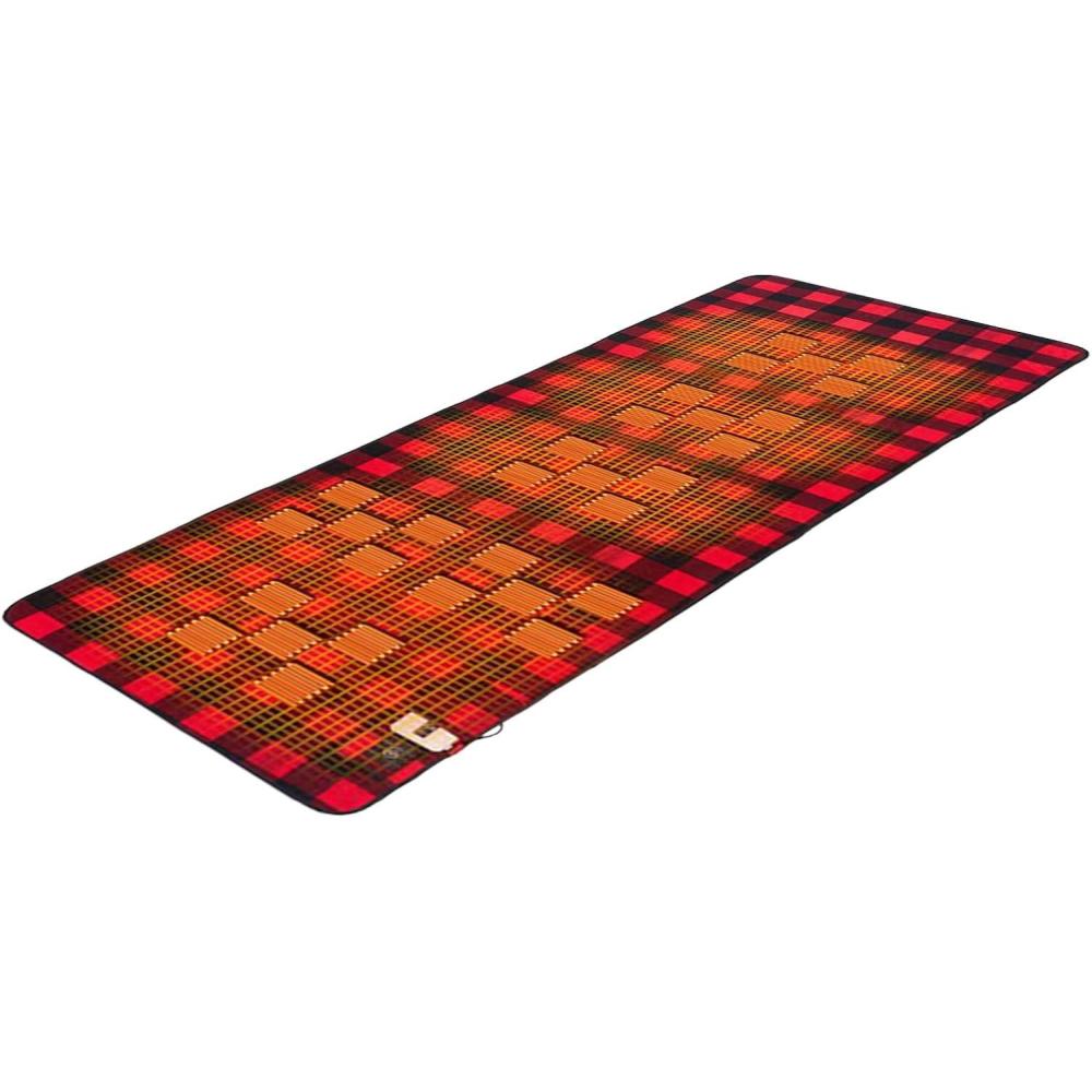 image:imageChauffesac de couchage  Tapis chaud rglable 3 niveaux housse intrieure pour sac de couchage pour adultes hommes femmes randonne extrieur piquenique voyage survieQuadrillage noir et rouge