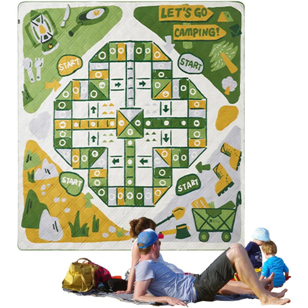 image:imageCouverture de piquenique  Pliable et lavable en machine Tapis de piquenique design terrain de jeu pour jardin parc camping salon pelouse stade de festivalC