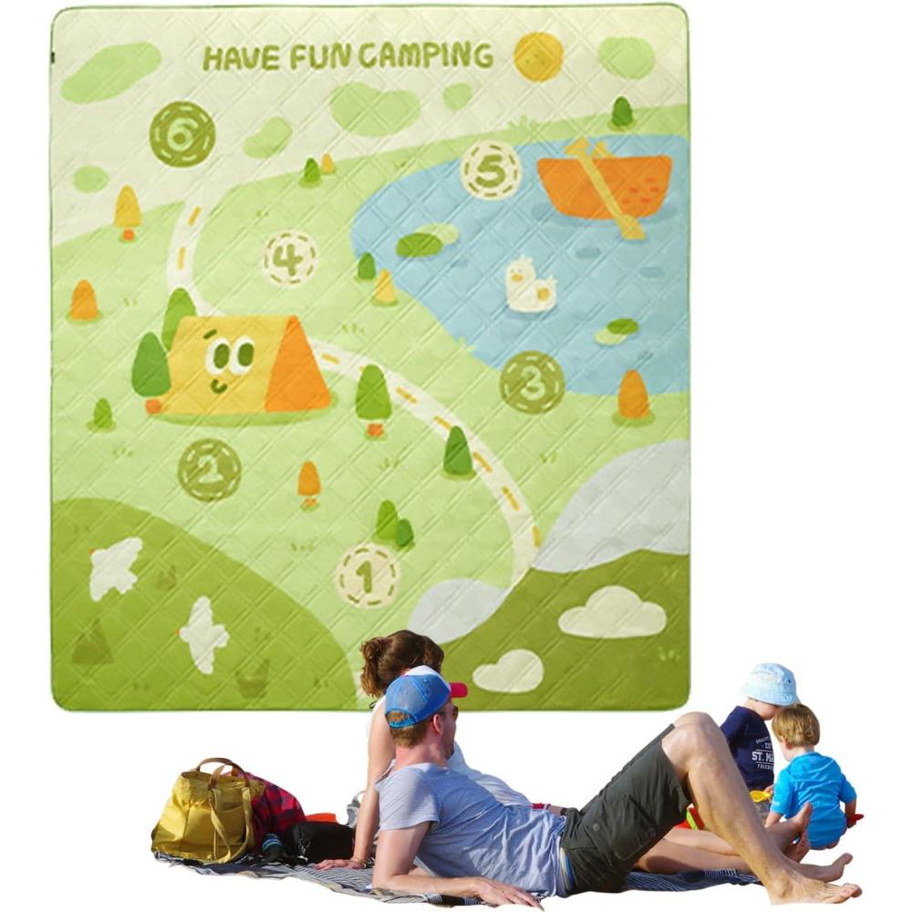 image:imageCouverture de piquenique  Pliable et lavable en machine Tapis de piquenique design terrain de jeu pour jardin parc camping salon pelouse stade de festivalD