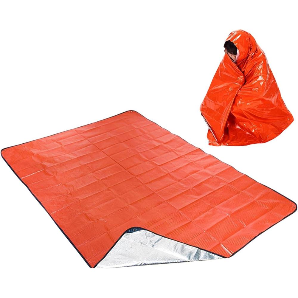 image:imageCouverture de survie en plein air couverture de survie rutilisable  Couverture de camping pliableTarpe rflchissante thermique de 59x82 pouces pour lescalade de randonne quipement de survie e