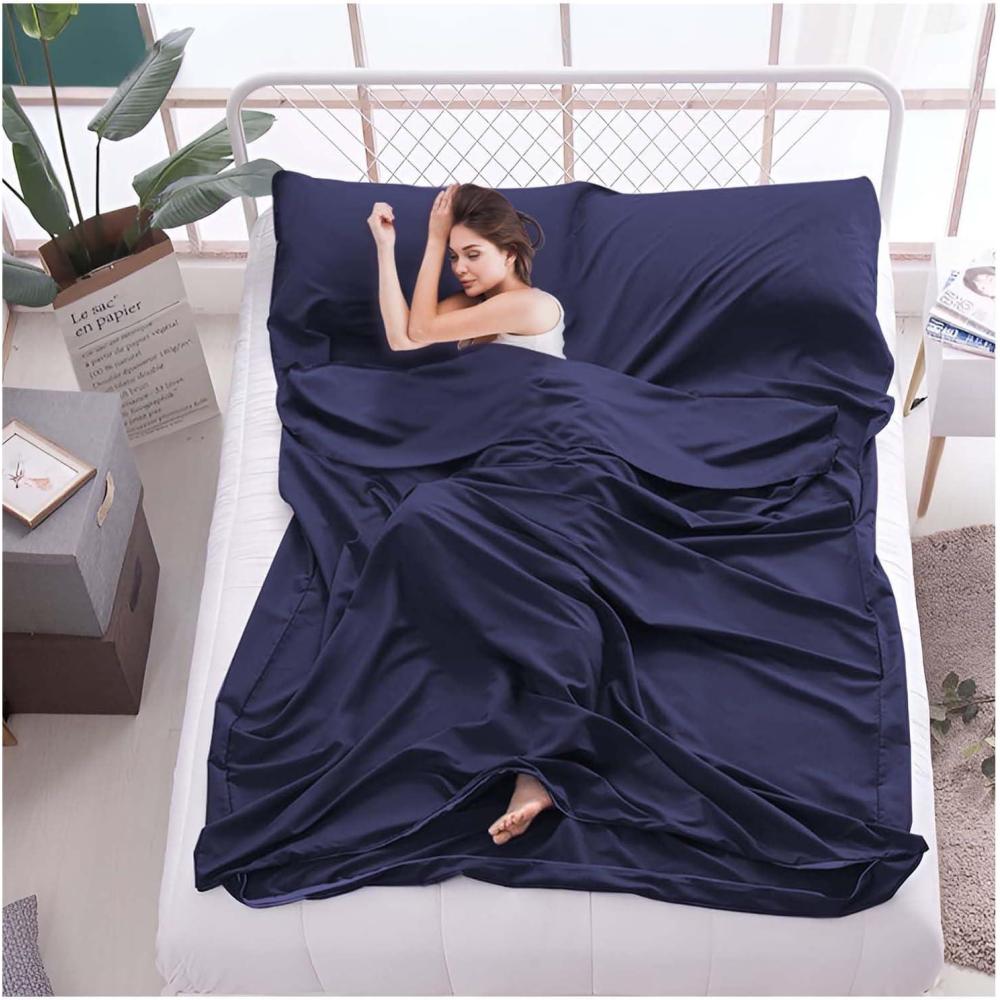 image:imageDoublure pour sac de couchage draps de camping draps de voyage auberges et sac de couchage pour la randonne les htels doublure lgre pour sac de couchage simple et double avecDouble bleu marine