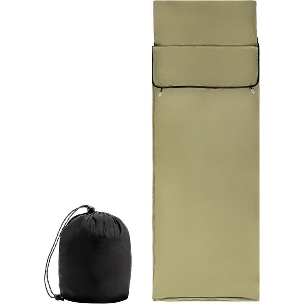 image:imageDoublures de sac de couchage de camping doublure de sac de couchage extrieur Sack de repos lastique lev Doublure de sac de couchage amovible et lavable pour le randonne htel camping aubergVert
