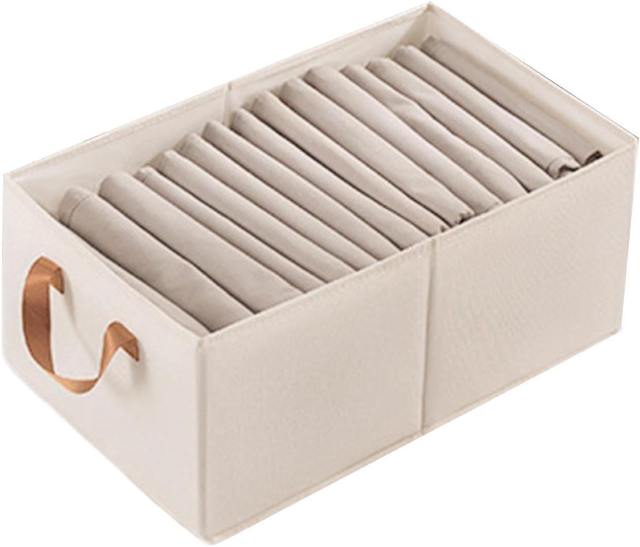 image:imageGnrique Organisateur de stockage de chaussettes Bote de rangement pliante Rcipients de rangement en coton bote de pliable en tissu lavable bote de blanche tanche lhumidit po