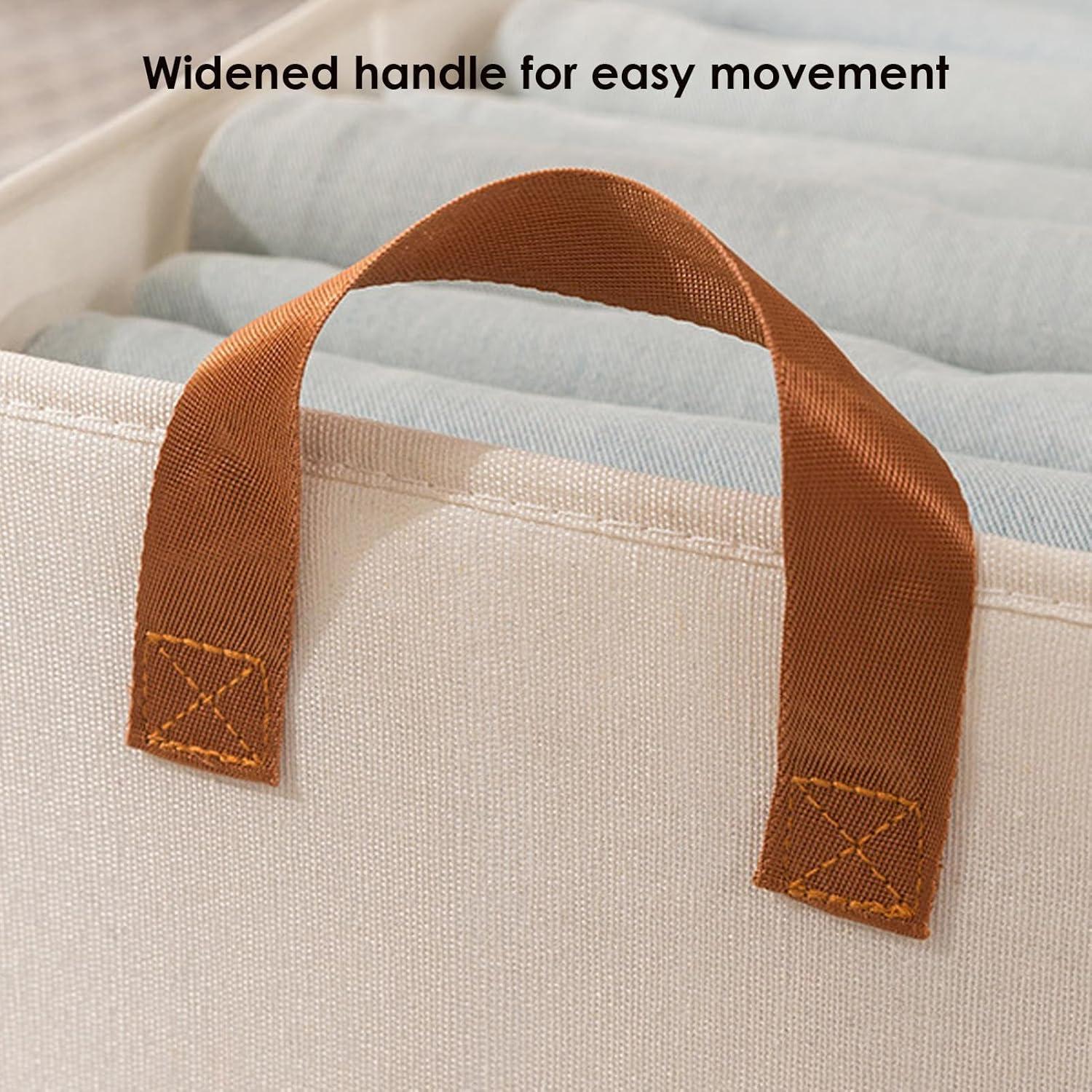 image:imageGnrique Organisateur de stockage de chaussettes Bote de rangement pliante Rcipients de rangement en coton bote de pliable en tissu lavable bote de blanche tanche lhumidit po