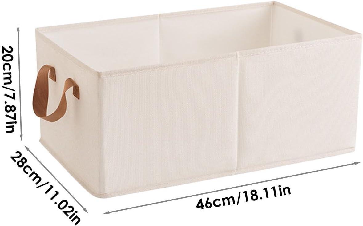 image:imageGnrique Organisateur de stockage de chaussettes Bote de rangement pliante Rcipients de rangement en coton bote de pliable en tissu lavable bote de blanche tanche lhumidit po