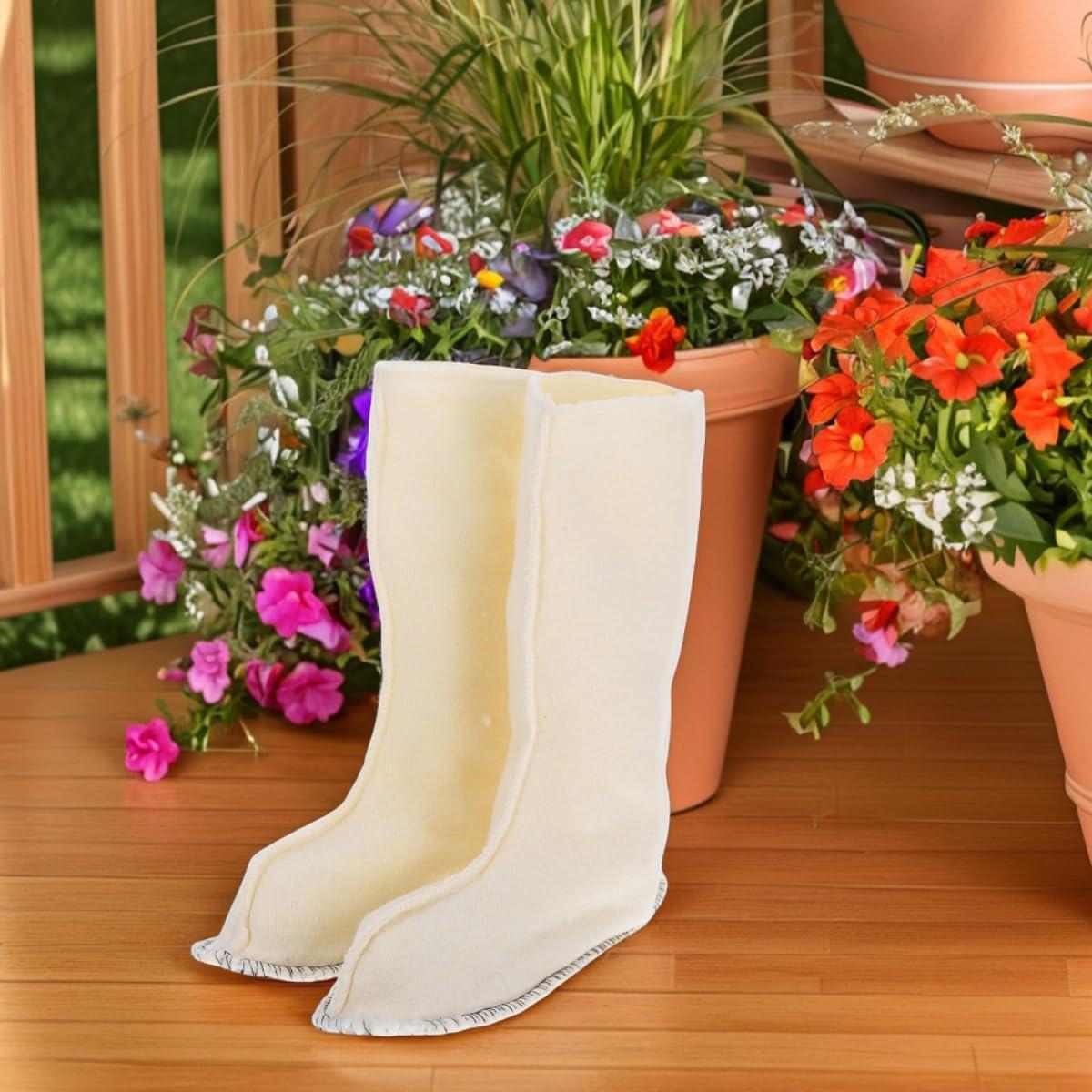 image:imageMipcase Lot de 2 Paires de Chaussettes Impermables Hautes Taille 42 en Doublure Chaude et paisse Accessoire Bottes de Pluie Homme Hiver Isolantes et Respirantes pour Marche et Travail
