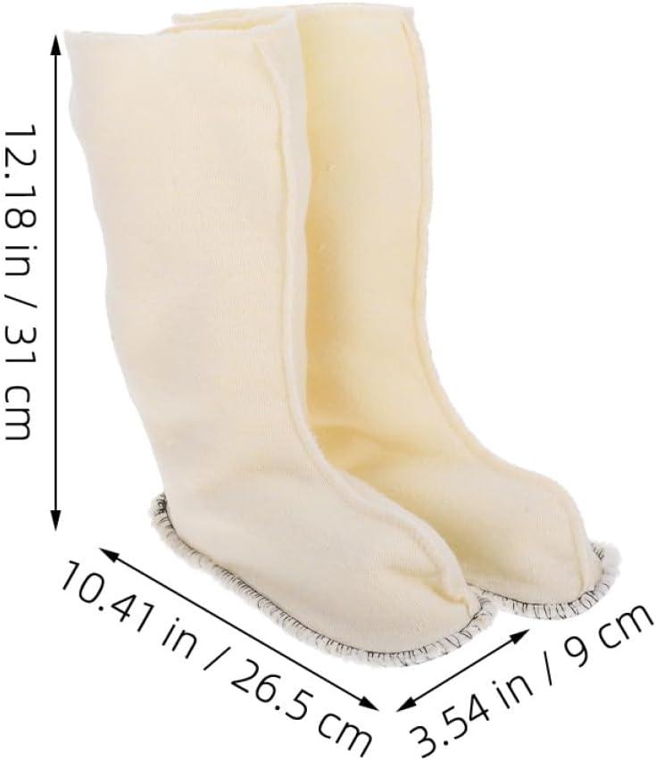 image:imageMipcase Lot de 2 Paires de Chaussettes Impermables Hautes Taille 42 en Doublure Chaude et paisse Accessoire Bottes de Pluie Homme Hiver Isolantes et Respirantes pour Marche et Travail