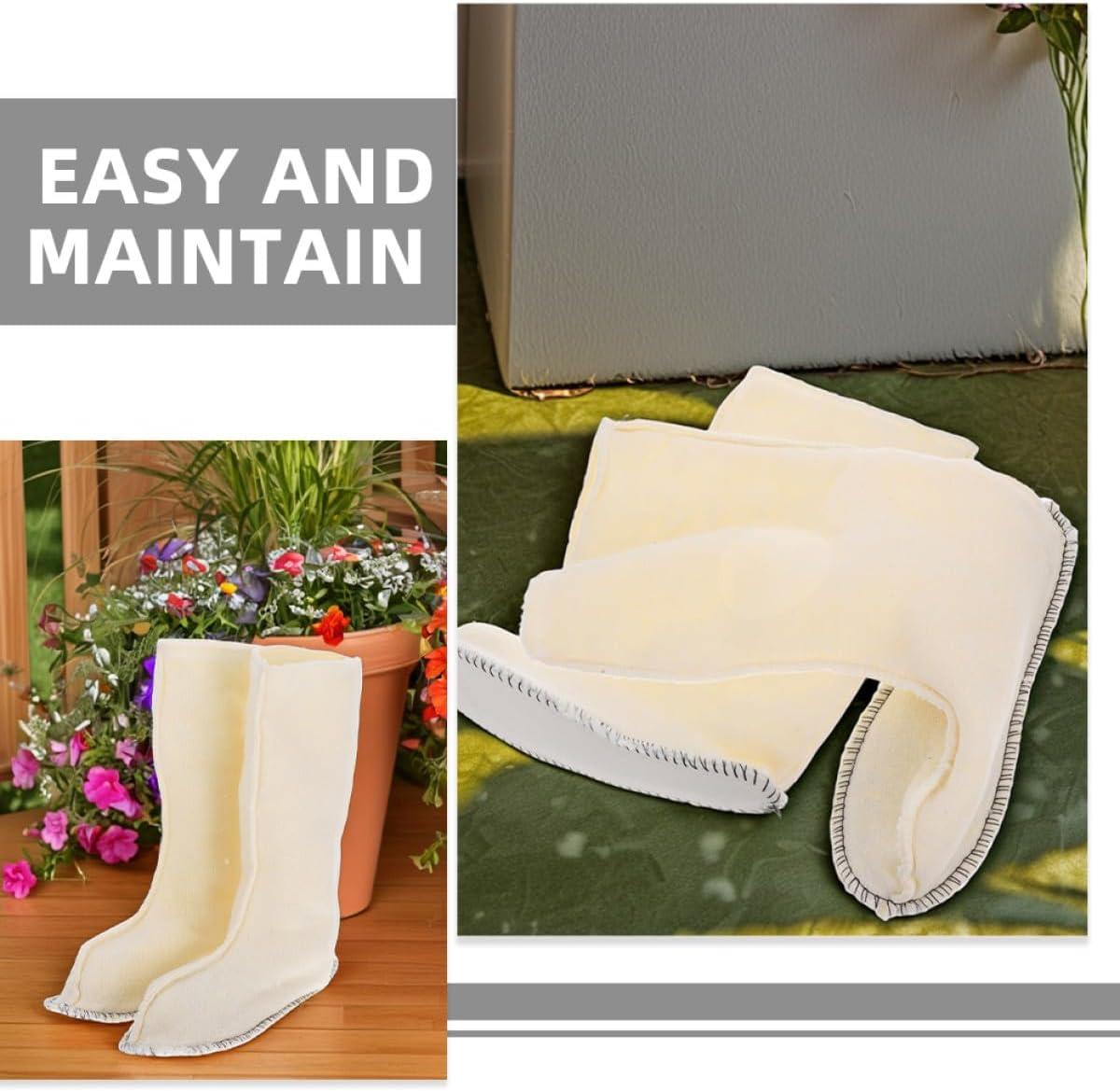 image:imageMipcase Lot de 2 Paires de Chaussettes Impermables Hautes Taille 42 en Doublure Chaude et paisse Accessoire Bottes de Pluie Homme Hiver Isolantes et Respirantes pour Marche et Travail