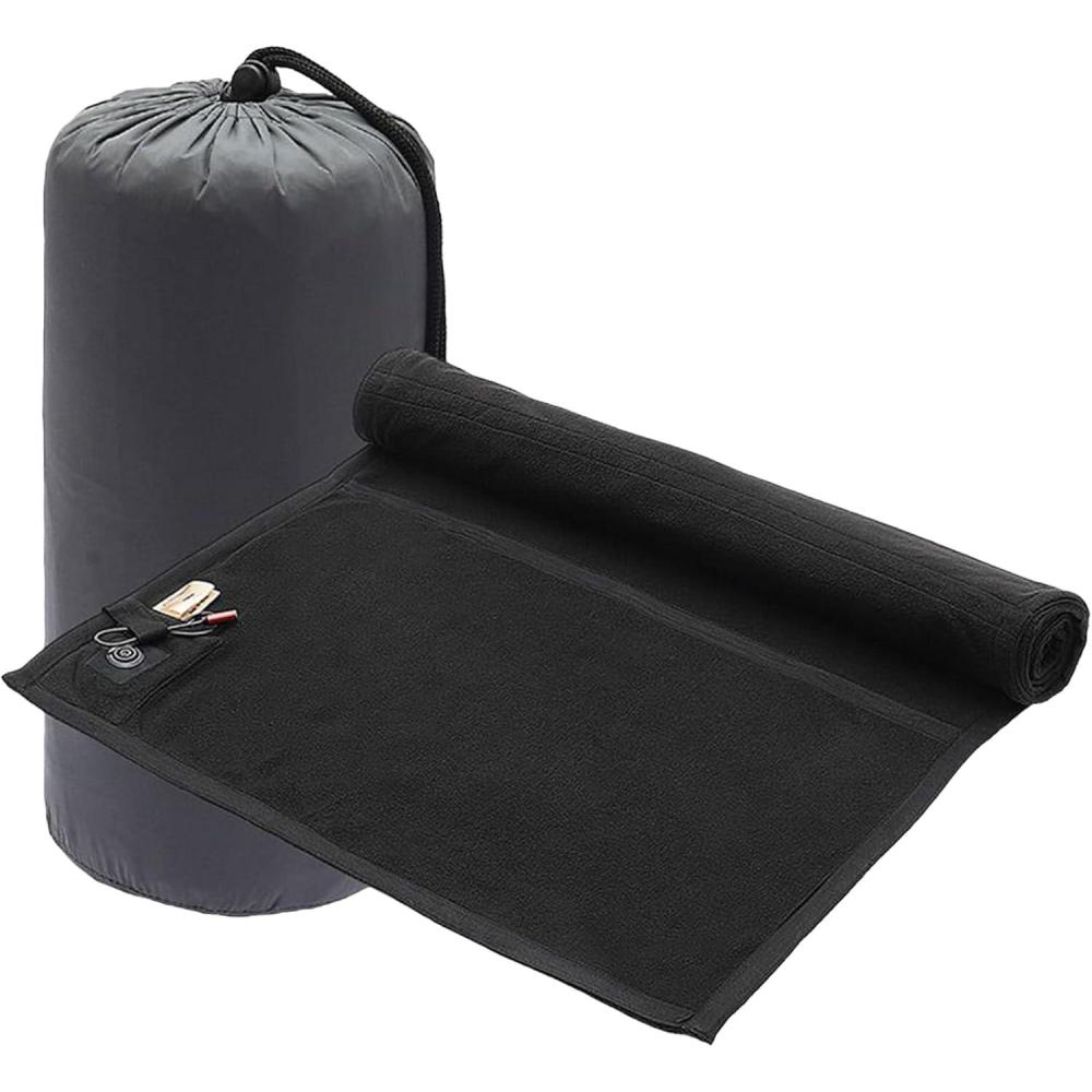 image:imageChauffage pour Sac De Couchage Matelas Pliable Isotherme AjustableDoublure pour Sac De Couchage pour Adultes Et Femmes pour La Randonne en Plein Air pour Le Pique Nique pour Le VoyageNoir