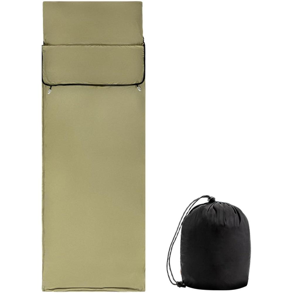 image:imageDoublure de Sac de Couchage extrieur revtements de Sac de Couchage pour AdultesSack de Repos de Type enveloppe  Doublure de Sac de Couchage Amovible et Lavable pour Le randonne htelVert