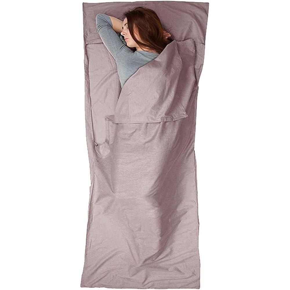 image:imageDoublure de Sommeil de Voyage  Sac de Couchage lger et Respirant Drap Plat Portable  Literie Confortable pour htels auberges randonne ou Aventures en Plein air matriau Facile