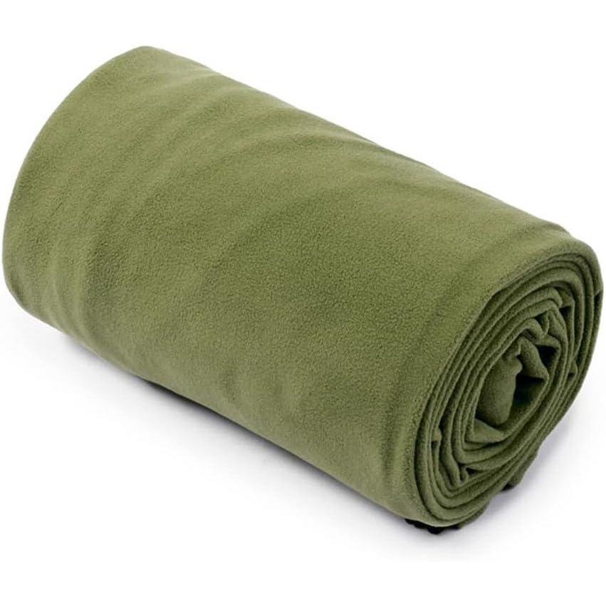 image:imageDoublure de sac de couchage avec fermeture clair  Sac de couchage de voyage drap de camping en polaire confortable avec sac de rangement parfait pour adultes et enfantsVert militaire