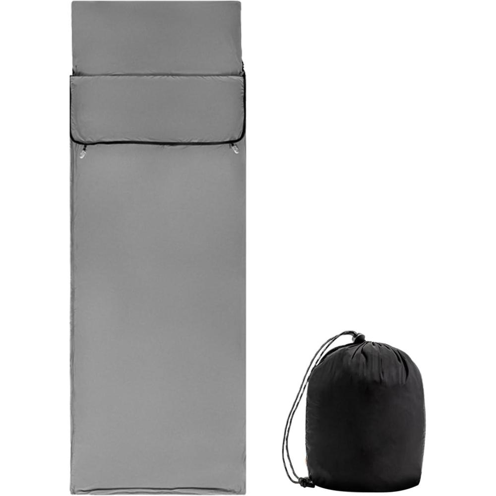 image:imageDoublures de Sac de Couchage pour Adultes Doublure de Sac de Couchage  Sack de Repos Respirant pour lextrieur  Doublure de Sac de Couchage Amovible et Lavable pour Le randonne htelGris