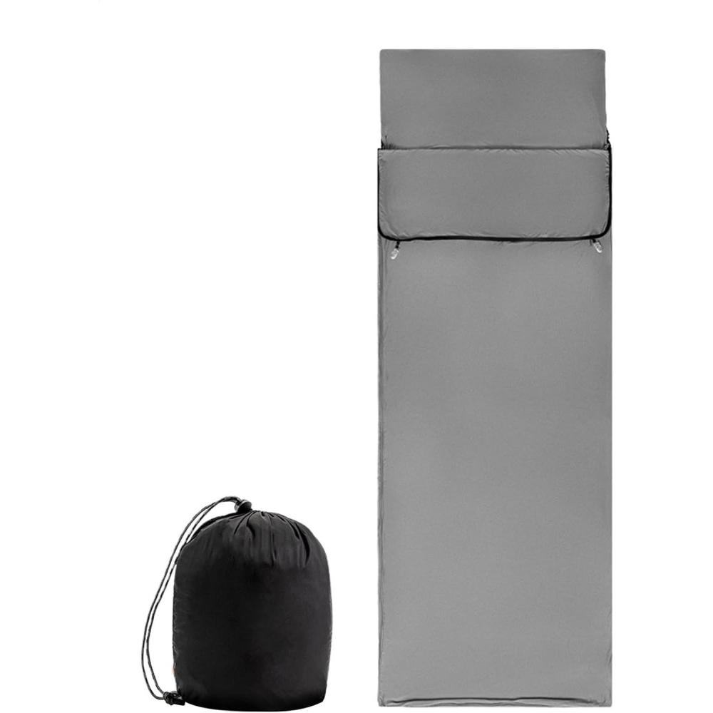 image:imageDougleur de Sac de Couchage Ligne de Couchage du Temps Froid  Sack de Repos lastique levDoublure de Sac de Couchage Amovible et Lavable pour Le randonne htel Camping aubergesGris