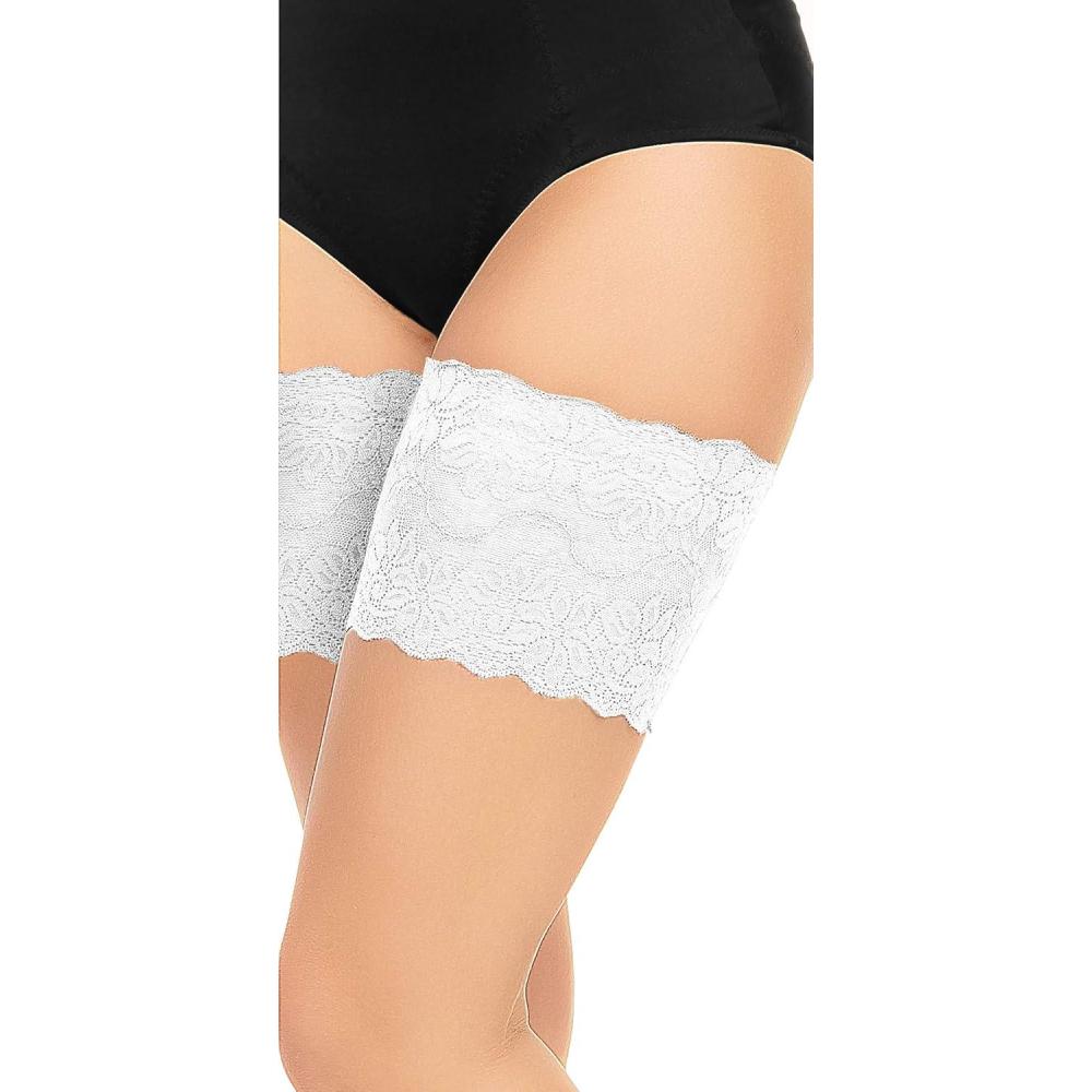 image:imageGLAMORY Glamory Bandes de Cuisse Antichafing Manchettes FemmeBlanc Blanc Blanc
