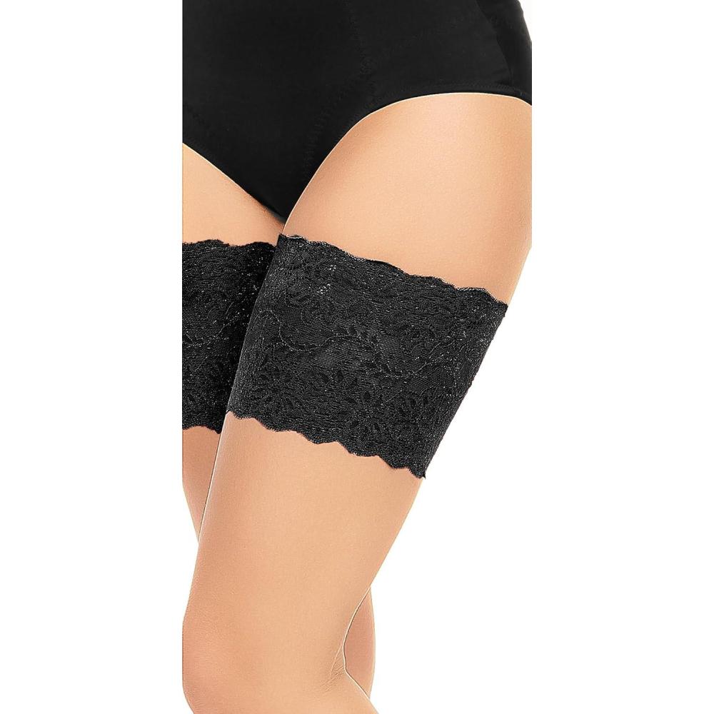 image:imageGLAMORY Glamory Bandes de Cuisse Antichafing Manchettes FemmeNoir Noir Noir