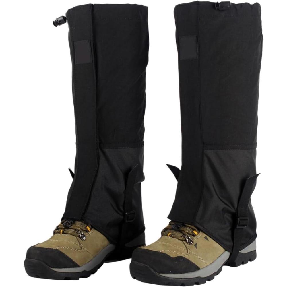 image:imageGutres de Protection pour Jambes  Protection Impermable AntiSerpents  ProtgeJambes Hiver Ajustable pour Randonne Neige Escalade ChasseEscalade Neige Trail Chasse Hivernale RandonneNoir