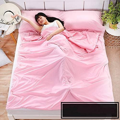 image:imageMILASIA Drap de Sac De Couchage Sac De Couchage Doublure Microfibres Sac De Couchage Idal pour Auberges Refuges Voyage Htel Camping 160  210cmPoudre Rose