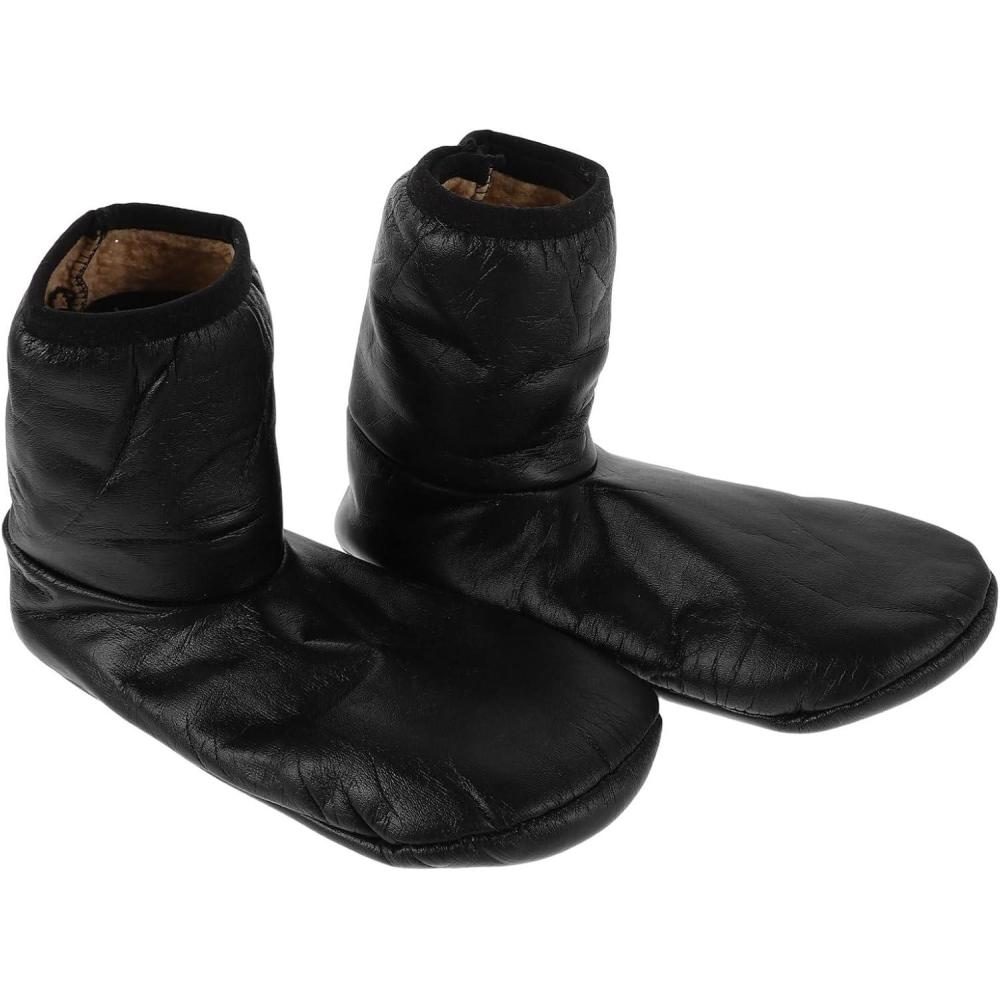 image:image1paire Chaussettes Hiver Unisexes Fleece paisses Et tanches Protection Complte Cheville Antidrapantes Idales Pour Activits Intrieures Et Extrieures Confort