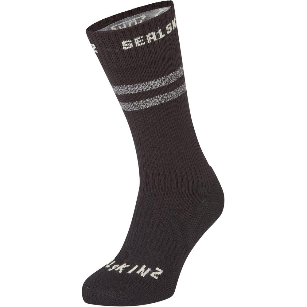 image:imageSealskinz Waterproof Cold Weather Mid Length Sock with Runton Chaussettes miLongues impermables pour Temps Froid avec hydrostop Noir S MixteNoir
