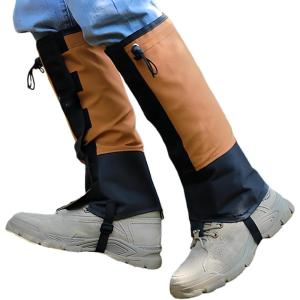 Générique Guêtres de Randonnée – Couverture Imperméable Ajustable,Guêtres De Trail Running,pour Hommes Et Femmes Équipement Randonnée Bottes De Neige Hiver Chaussures De Sentier Pluie(Orange)