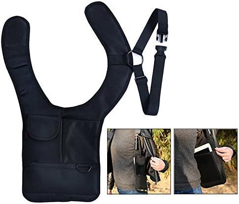 image:imageAntivol Hidden Security Bag Holster Sac Dos Portable pour tlphoneArgentPasseport Underarm Bag MultiUsage cach Pack pour VoyageSortie Noir Noir Taille unique Noir Taille unique