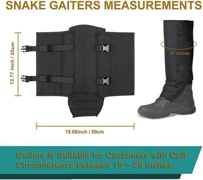 image:imageJambires de Serpent pour la Chasse Couverture AntiMorsure Durable et Autres activits Jambires de Serpent mles et Femelles Pche