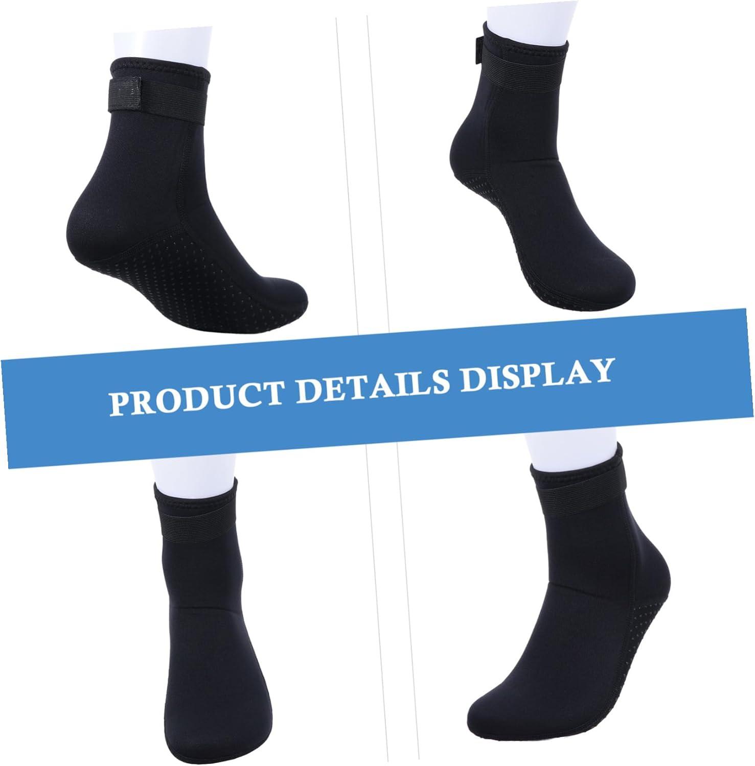 image:imageLIFKOME Chaussettes de Plonge Noprne Impermables Antidrapantes pour Hommes et Femmes Chaussettes Eau Confortables et Chaudes avec Ajustement Scuris pour Snorkeling et Sports