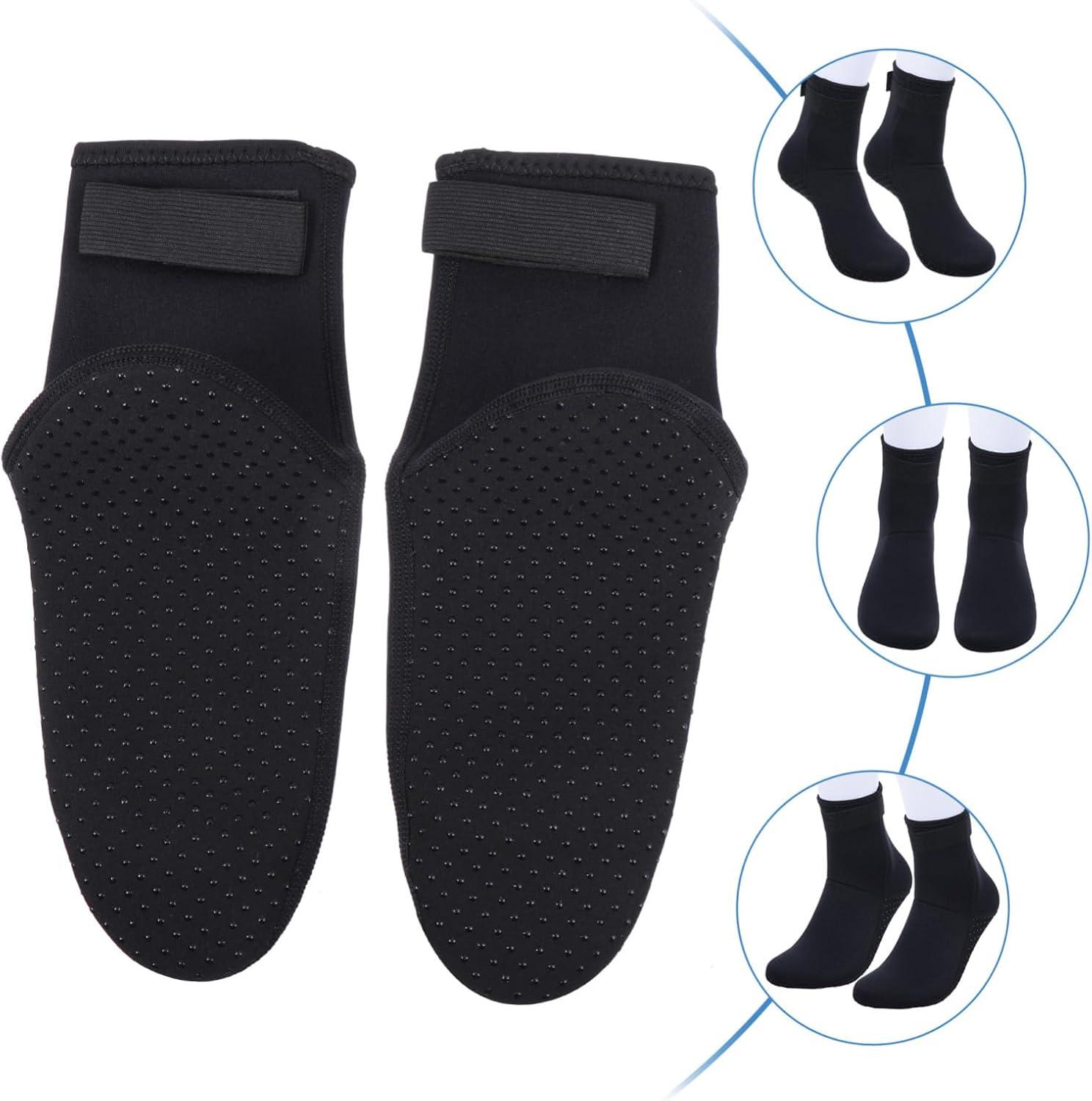 image:imageLIFKOME Chaussettes de Plonge Noprne Impermables Antidrapantes pour Hommes et Femmes Chaussettes Eau Confortables et Chaudes avec Ajustement Scuris pour Snorkeling et Sports