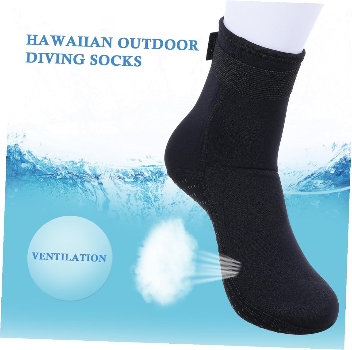 image:imageLIFKOME Chaussettes de Plonge Noprne Impermables Antidrapantes pour Hommes et Femmes Chaussettes Eau Confortables et Chaudes avec Ajustement Scuris pour Snorkeling et Sports