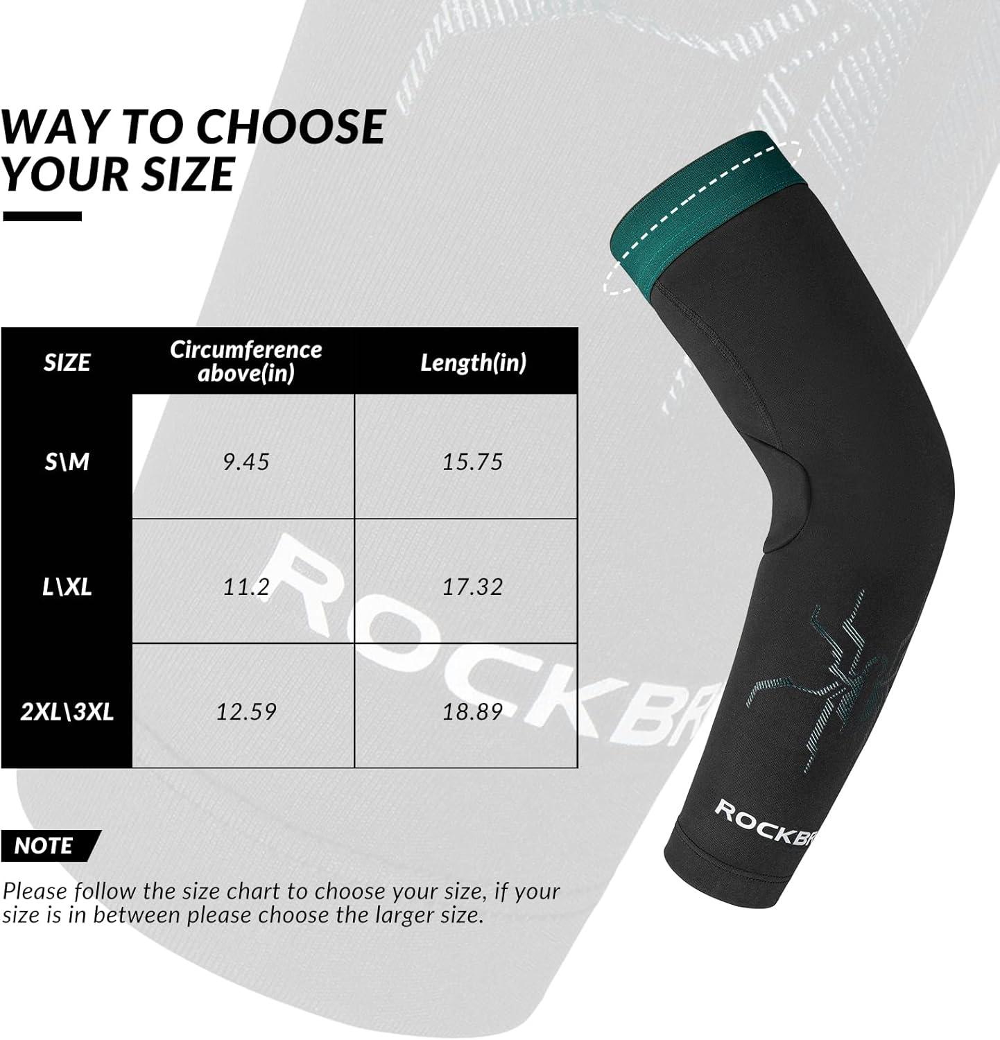 image:imageROCKBROS ManchettesJambires Thermiques Hiver lastique Couvre de BrasJambes Coupe Vent pour Course Cyclisme Basketball Randonn Pche Basketball Golf Homme Femme Noir VertBleu S3XL 1 PaireManchettenoir Vert