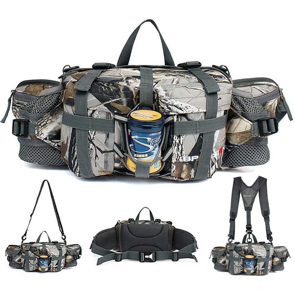 image:imageBanane Tactique Militaire Molle Multifonction Impermable pour Homme Femme  Ceinture de Voyage Randonne Sport Camping Trekking Cyclisme ChasseCamouflage