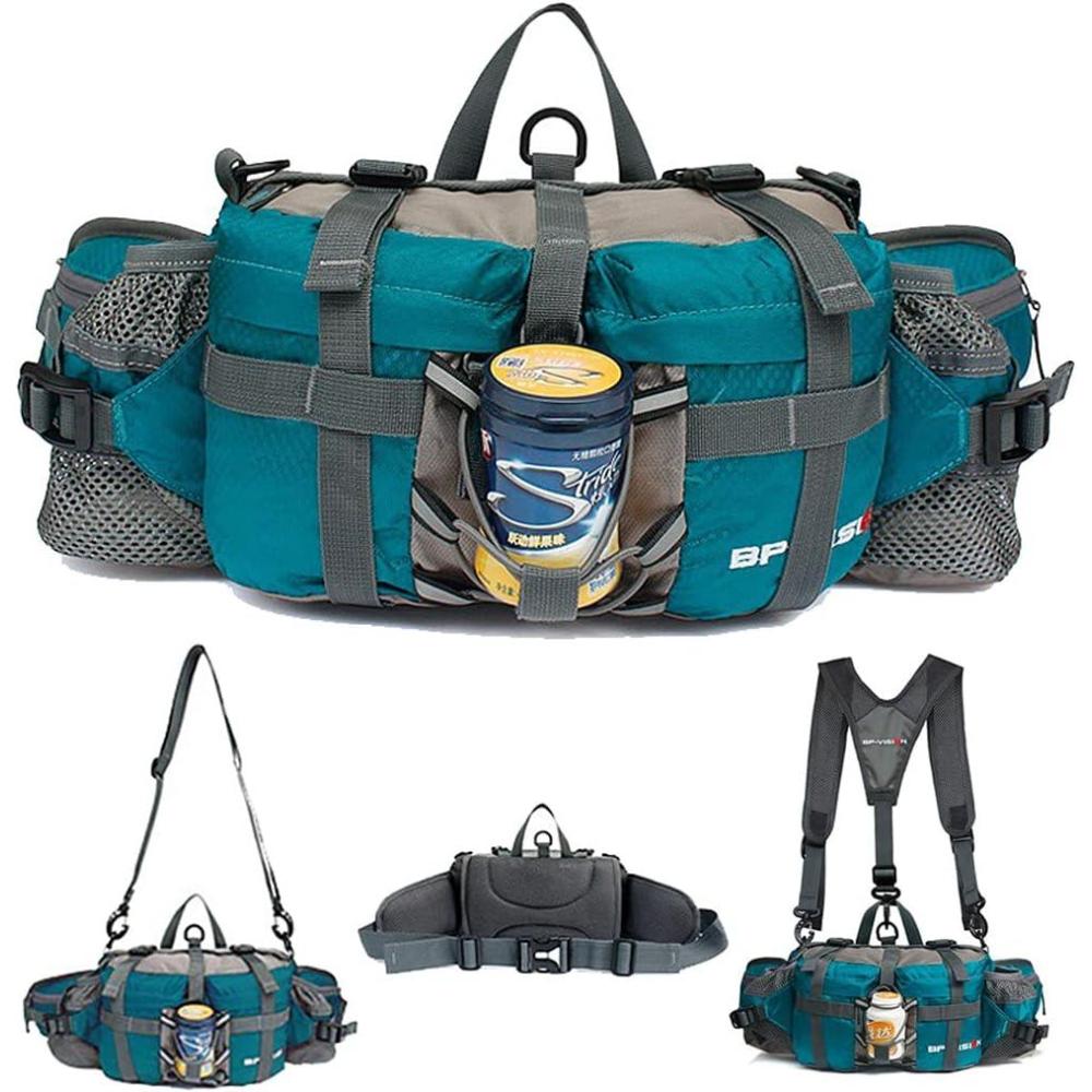 image:imageBanane Tactique Militaire Molle Multifonction Impermable pour Homme Femme  Ceinture de Voyage Randonne Sport Camping Trekking Cyclisme ChasseVert